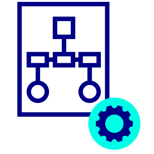 dg Group icon workflow management - white background