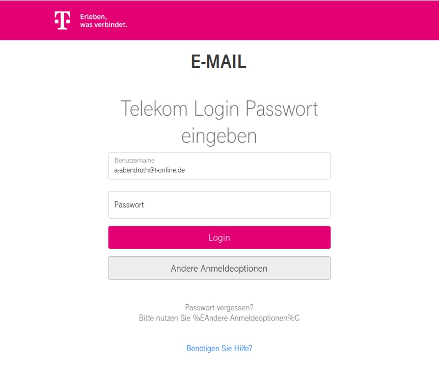 Phisthing Report: Gefälschte Anmeldeseite Telekom