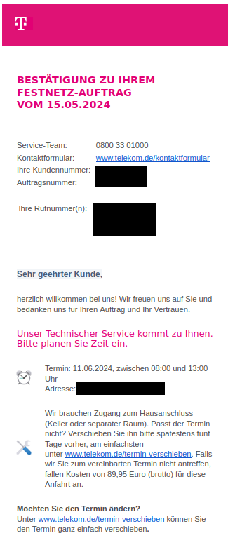 Phishing Report: Example Phishing Telekom  