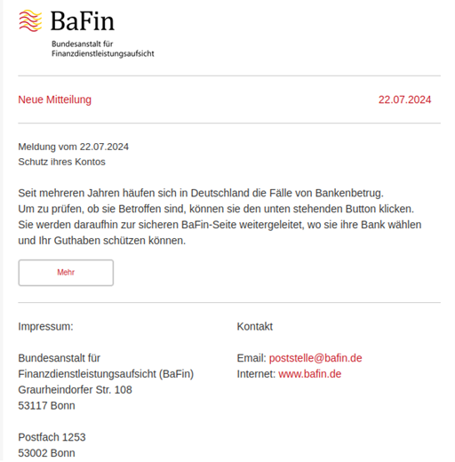 BaFin Phishing 2