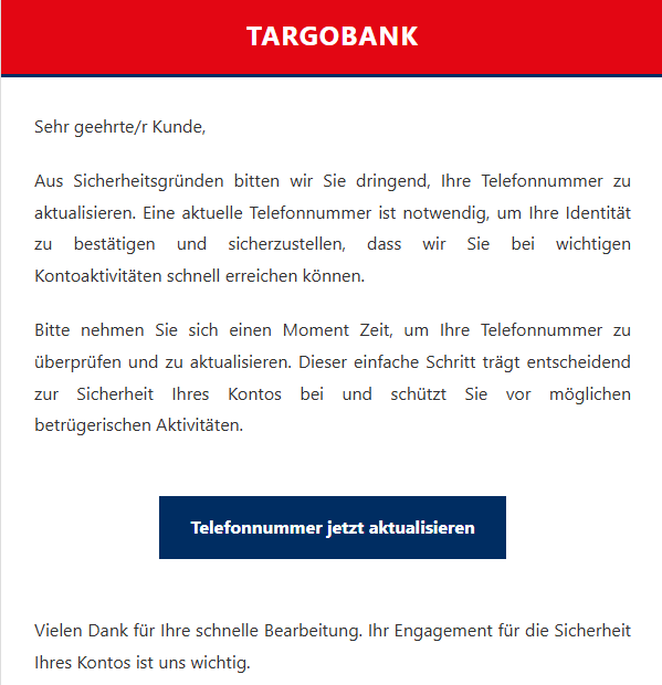 Targobank Phishing